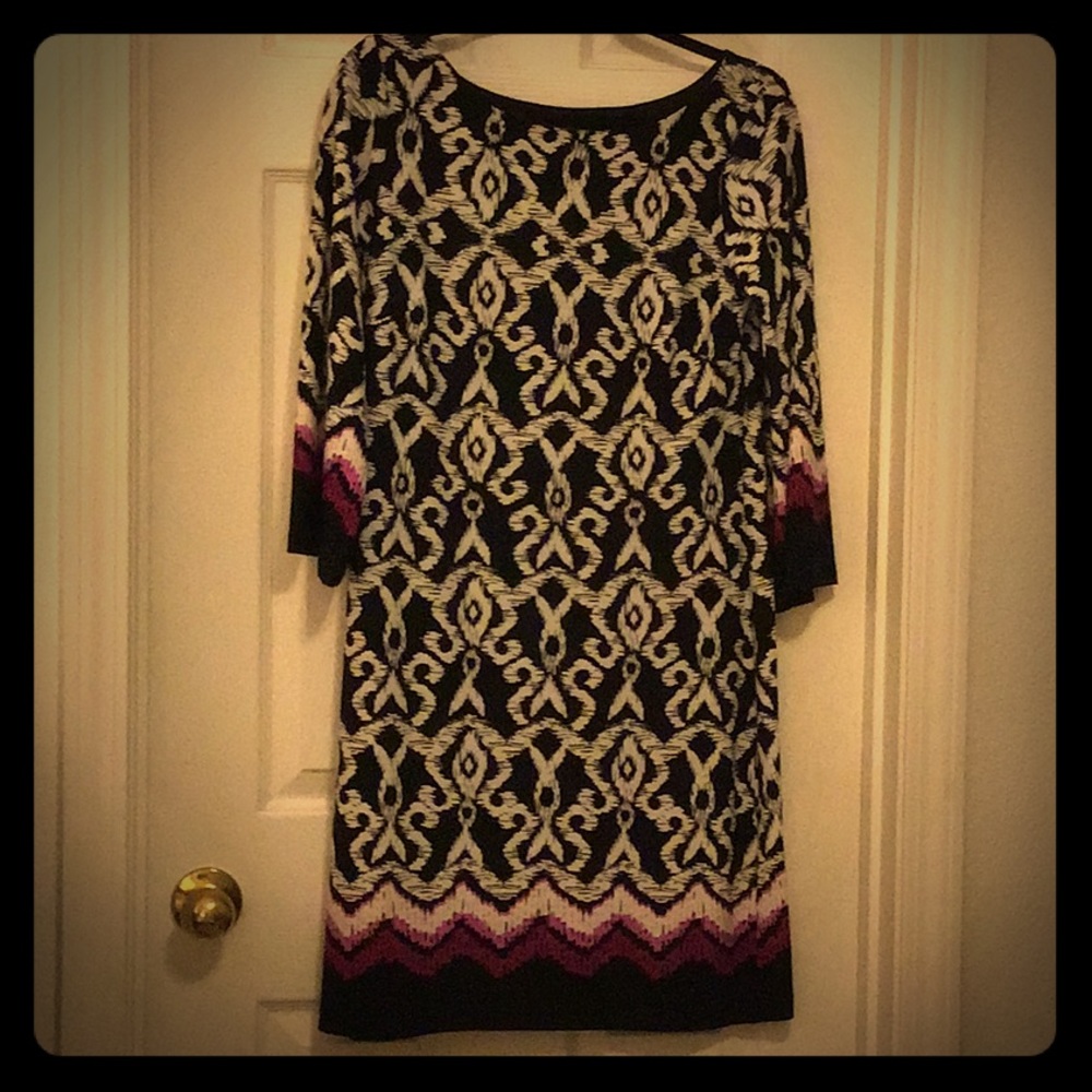 Black, White & Pink Dress